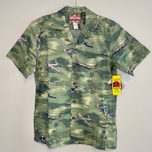 NWT Genuine Hawaiian Shirt with Vintage Air Force Planes